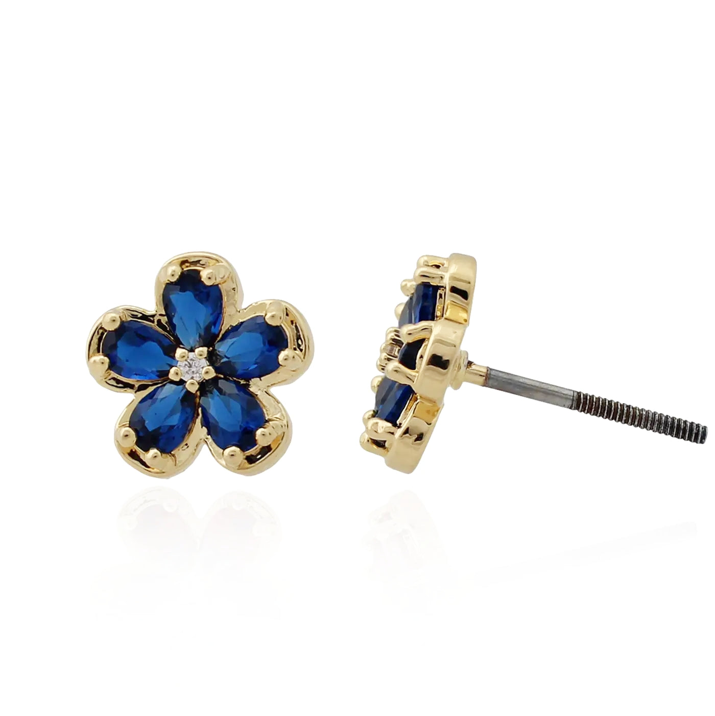 Mini Flower Stud Screwback Earring - HK Jewels