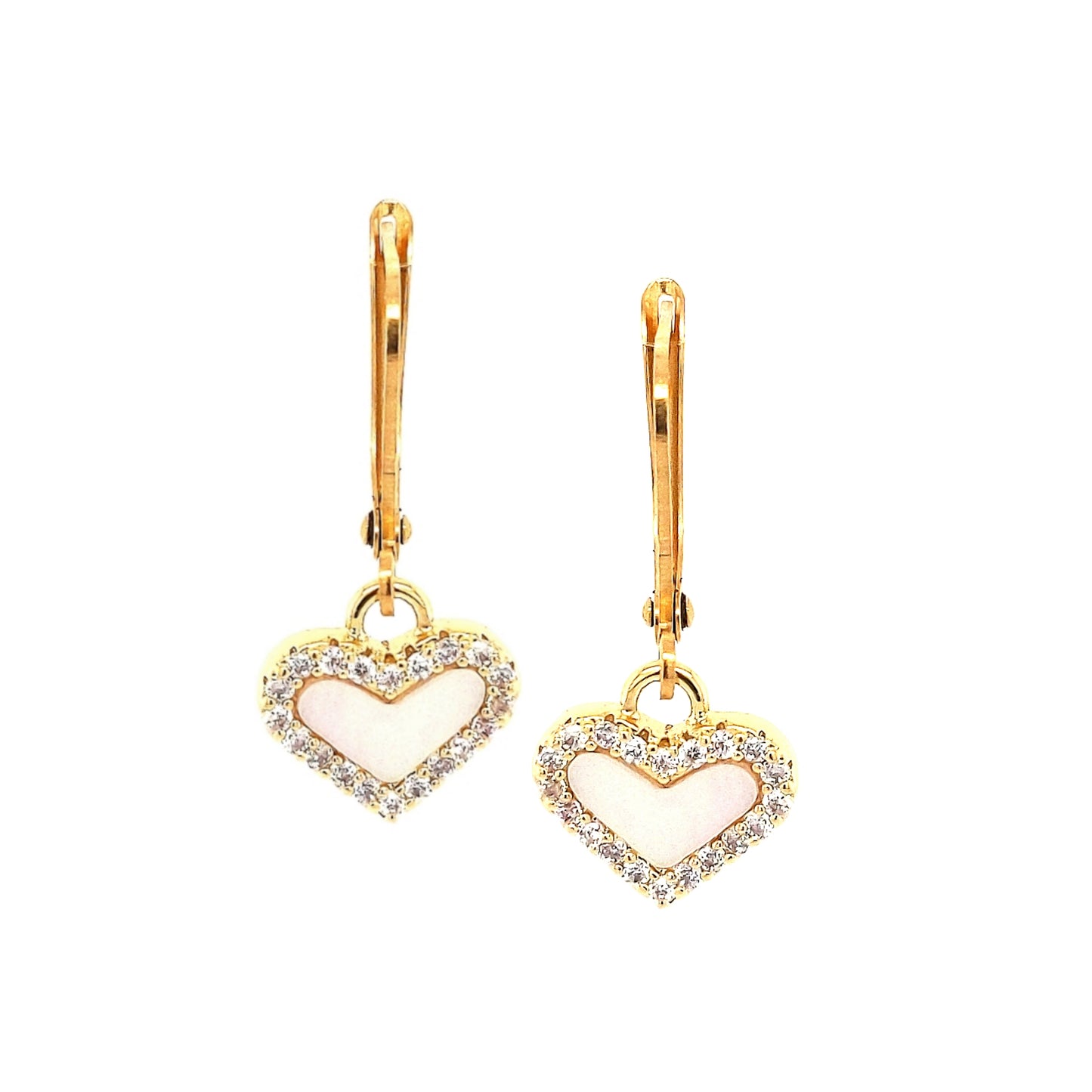 Small Mother of Pearl Heart Earring - HK Jewels