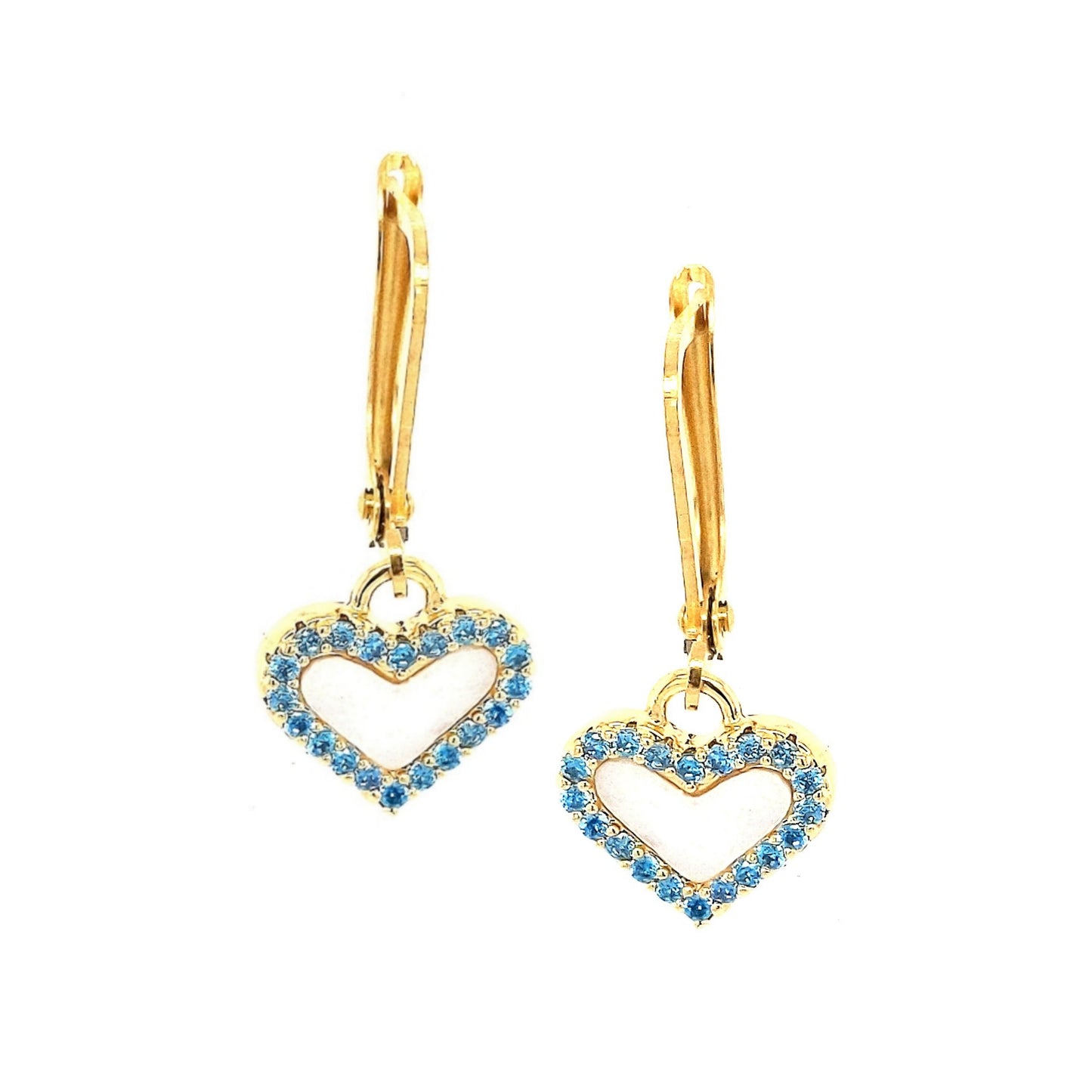 Small Mother of Pearl Heart Earring - HK Jewels