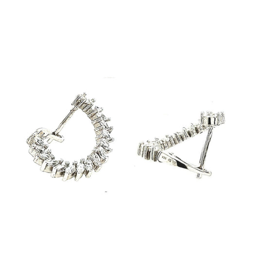 Sterling Silver Loop Earrings - HK Jewels