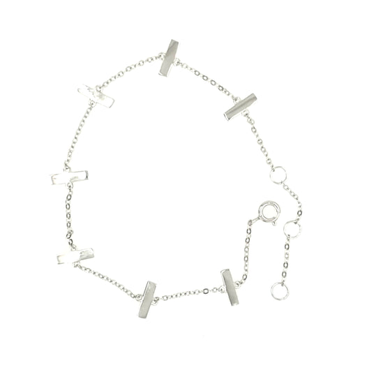 Sterling Silver Bar Bracelet - HK Jewels