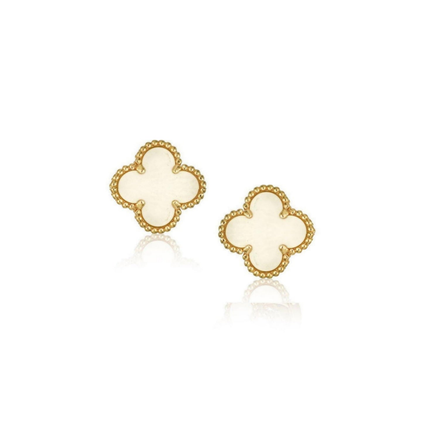 Sterling Silver Small Clover Stud Earrings - HK Jewels