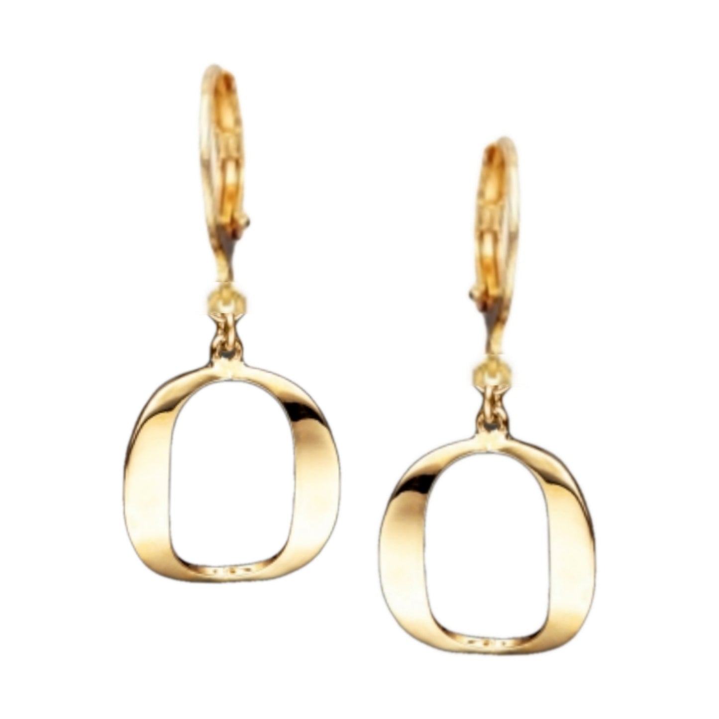 Surgical Steel Open Gold Oval Earring - HK Jewels