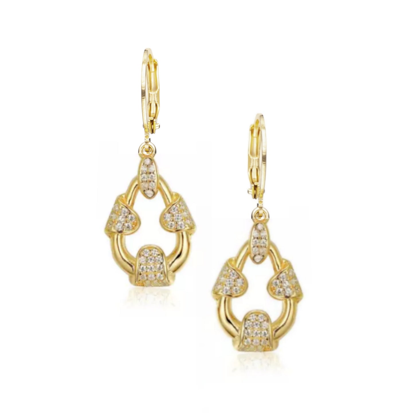 Surgical Steel Teardrop With CZ Earring - HK Jewels