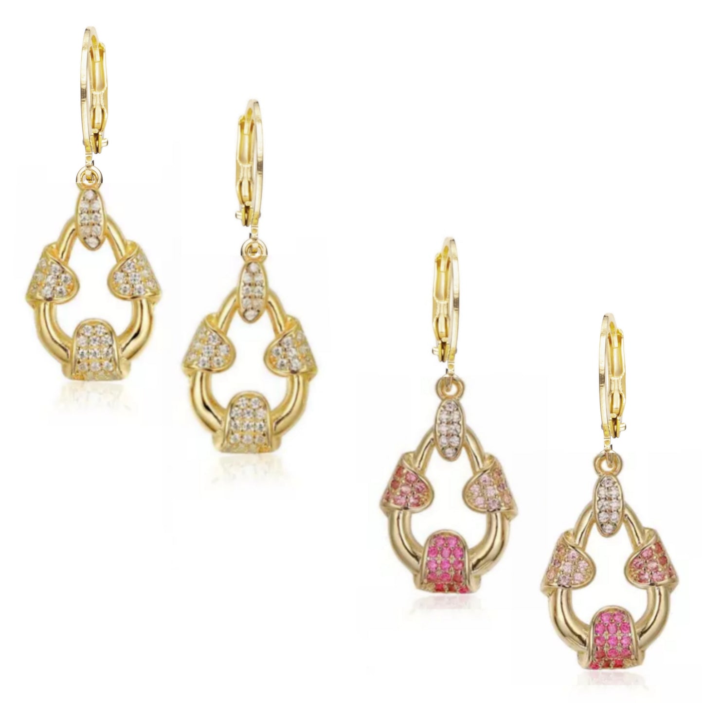 Surgical Steel Teardrop With CZ Earring - HK Jewels