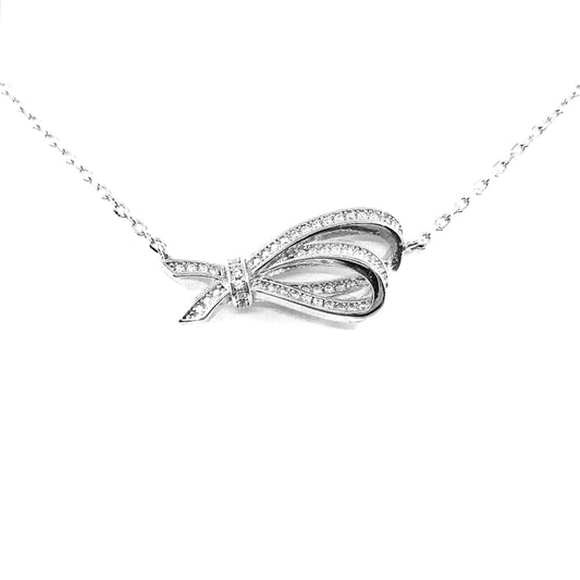 Sterling Silver Tie Necklace - HK Jewels
