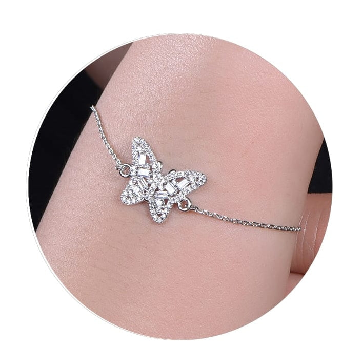 Sterling Silver Butterfly Bracelet - HK Jewels