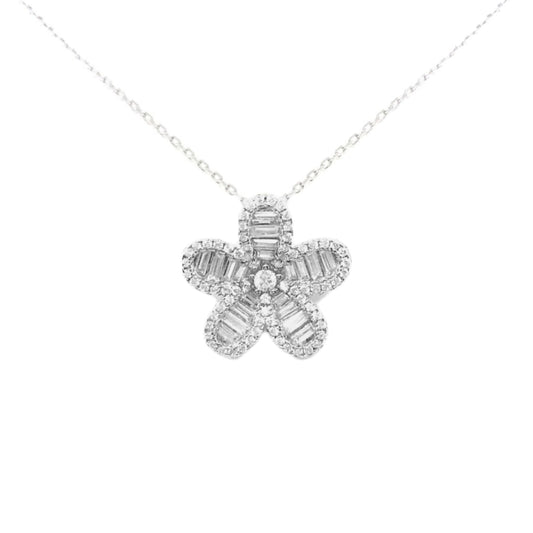 Sterling Silver Flower Pendant - HK Jewels