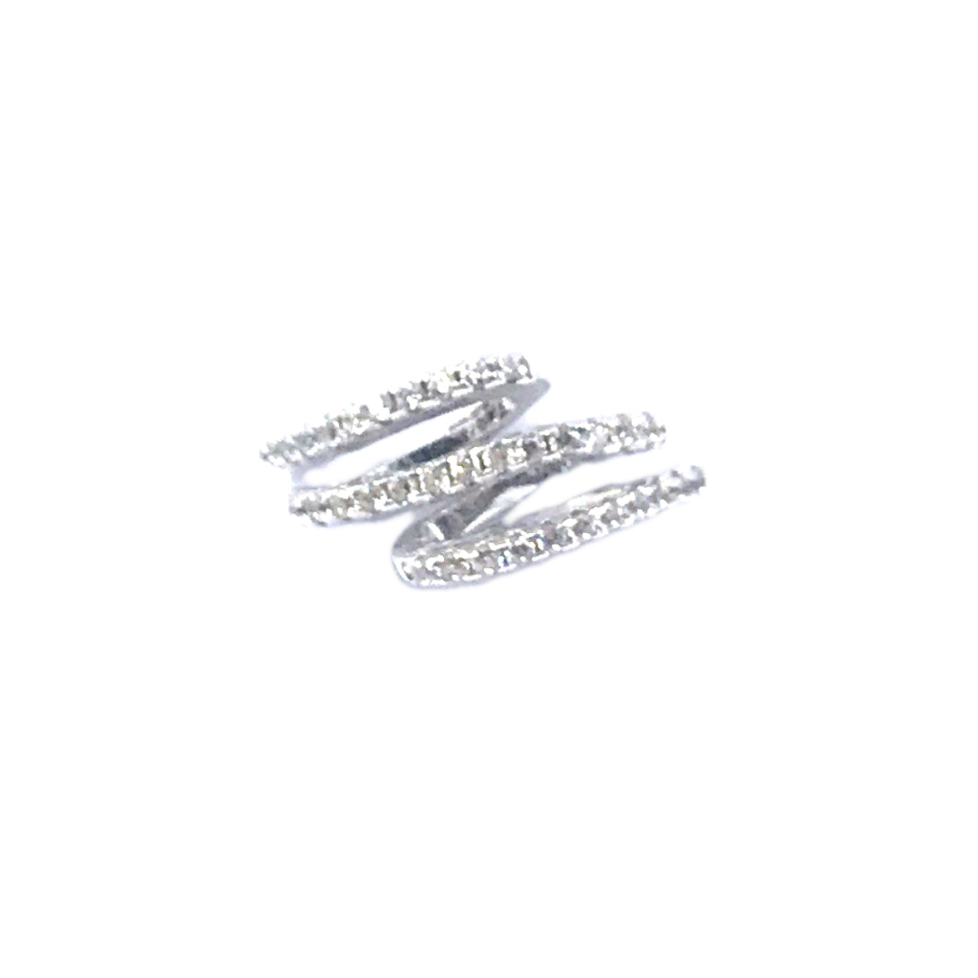 Sterling Silver Triple CZ Row Ring - HK Jewels