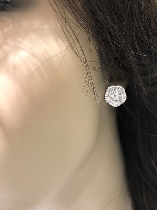 Sterling Silver Flower Studs - HK Jewels