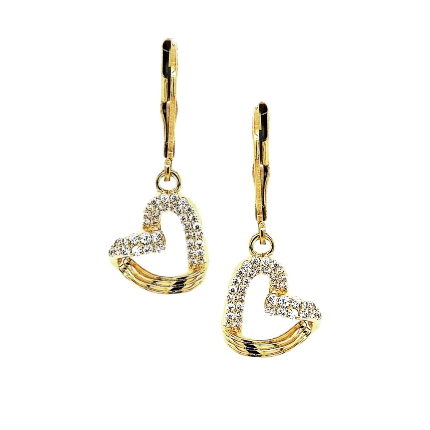 Sideways Looped Heart Earring - HK Jewels