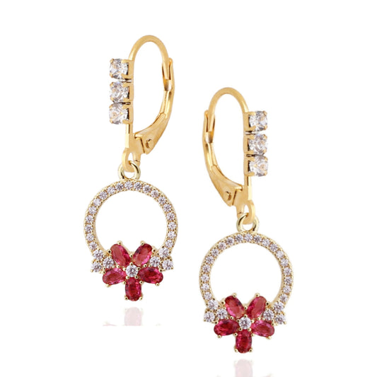 Surgical Steel Circle Flower Earrings - HK Jewels