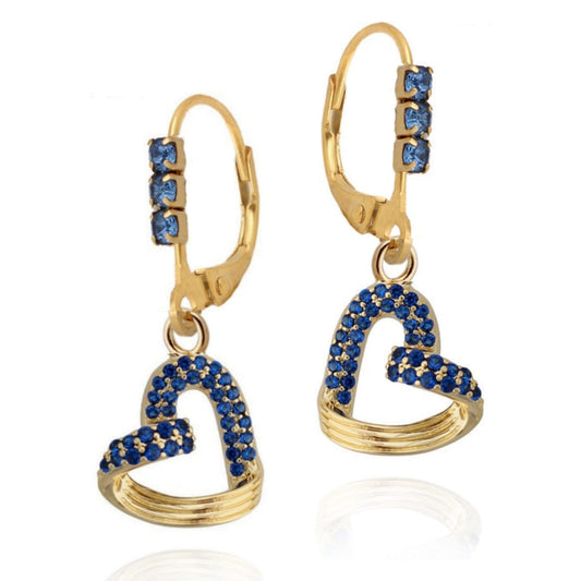 Sideways Looped Heart Earring - HK Jewels