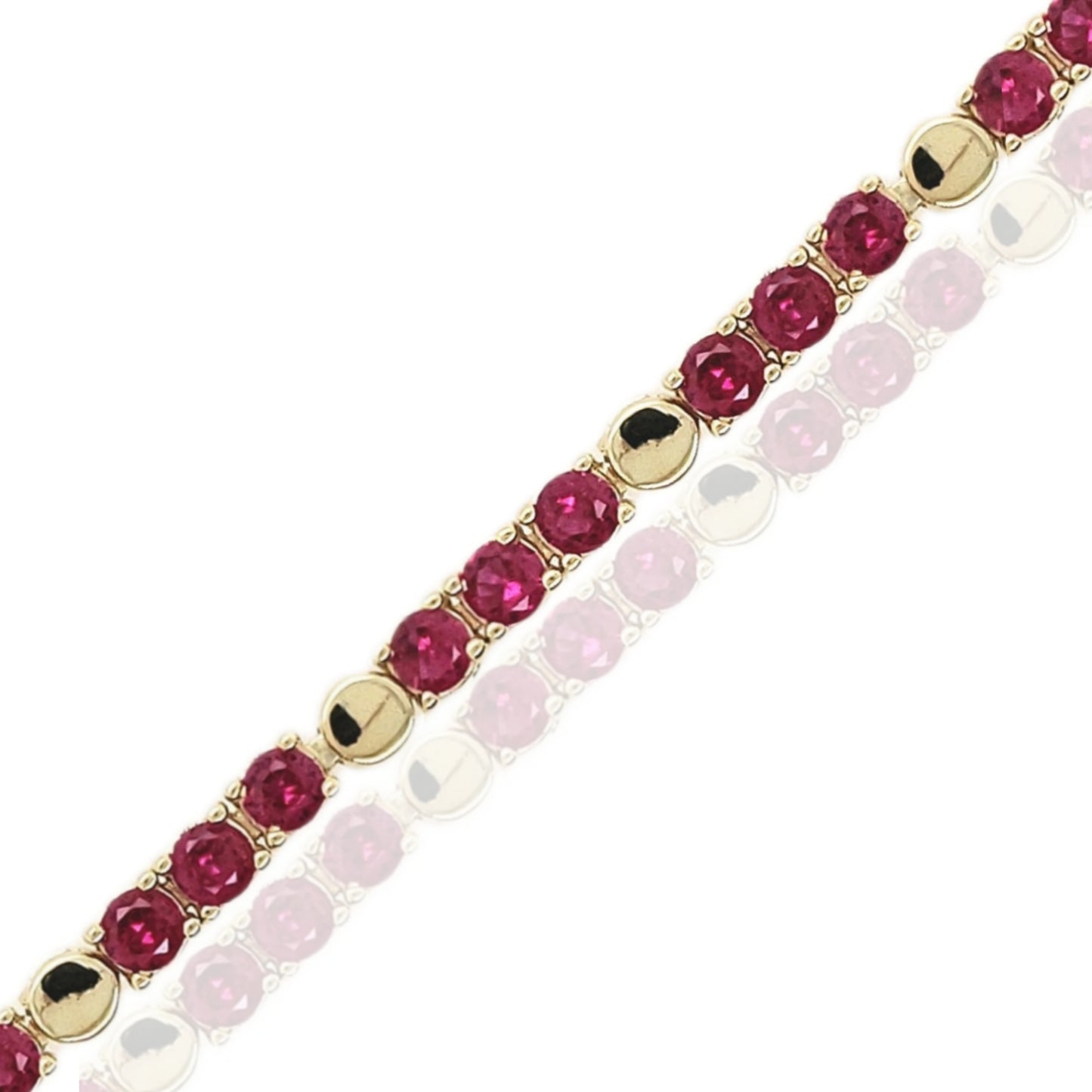 Sterling Silver Gold Plated Colored Stone Bracelet - HK Jewels