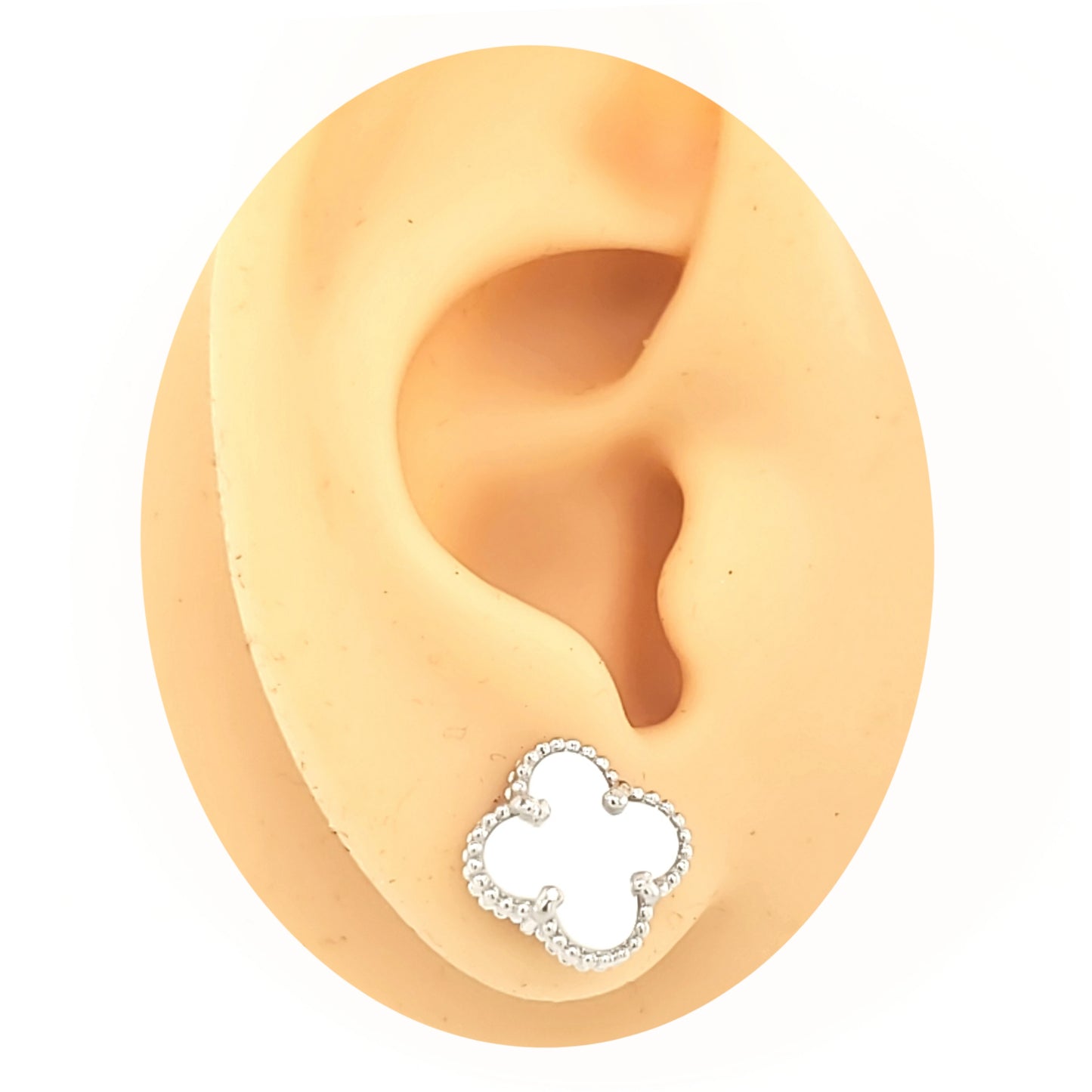 Sterling Silver Small Clover Stud Earrings - HK Jewels
