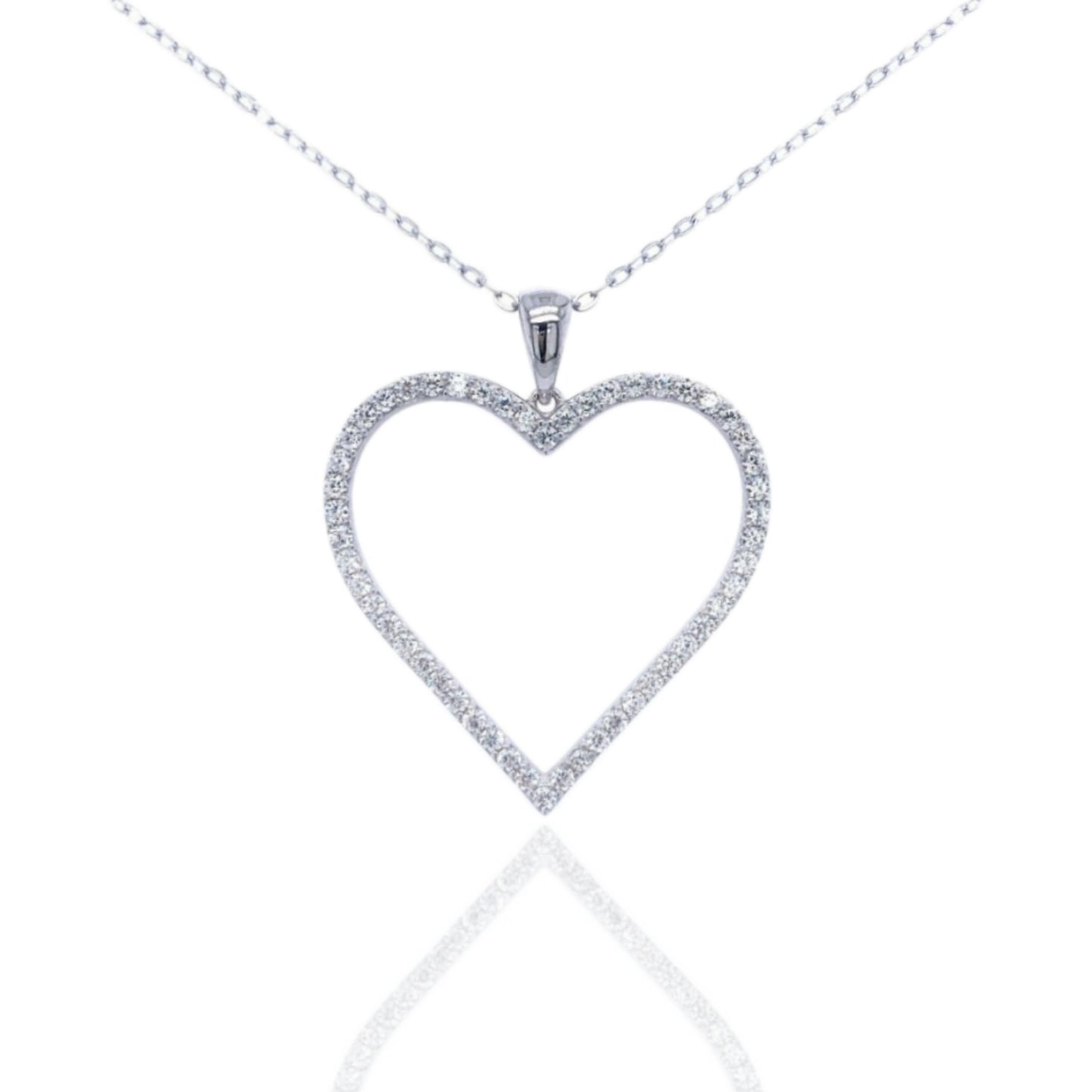 Sterling Silver Heart Pendant - HK Jewels