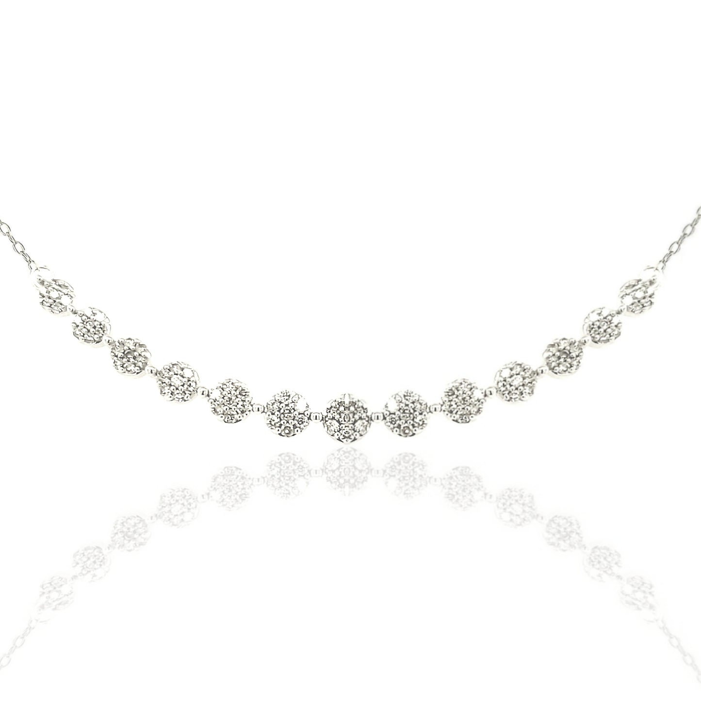10K Diamond Circle Bar Necklace - HK Jewels