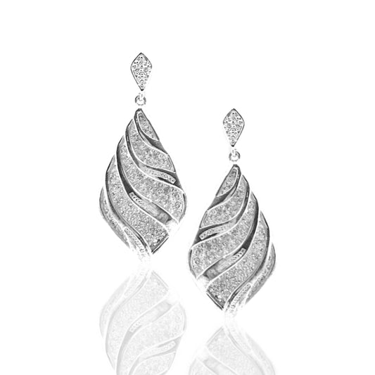 Sterling Silver Kite-Shaped Earrings - HK Jewels
