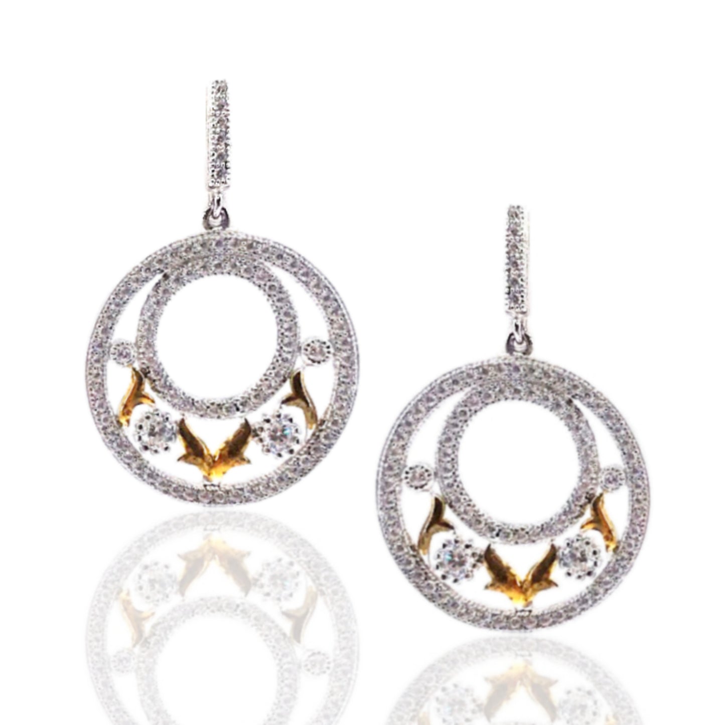 Sterling Silver Circle Earrings - HK Jewels