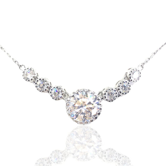 Sterling Seven Silver Circle Necklace - HK Jewels