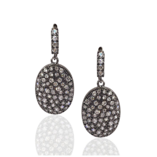 Sterling Silver Oval Earrings - HK Jewels