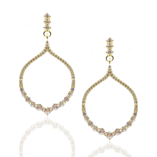 Sterling Silver Round/Flame Earrings - HK Jewels