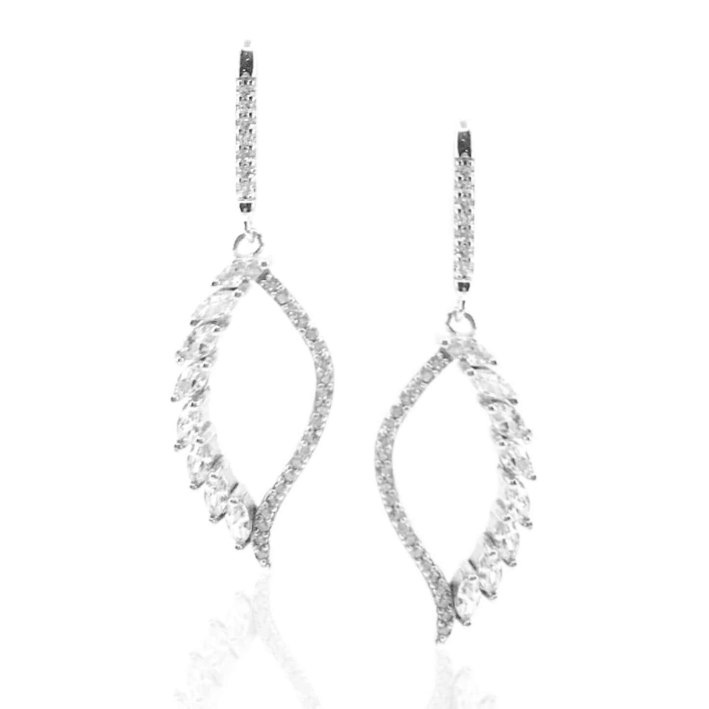 Sterling Silver Leaf Earrings - HK Jewels
