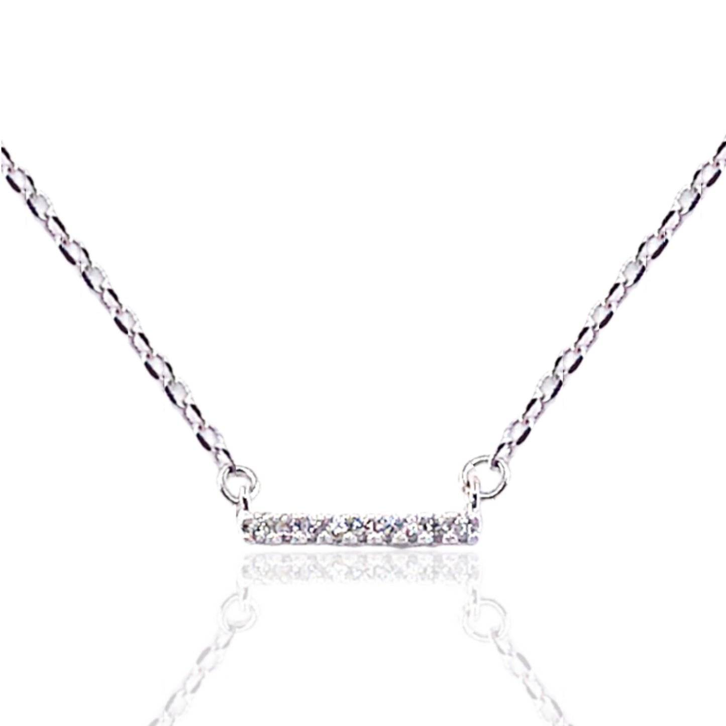 Sterling Silver Bar Necklace - HK Jewels