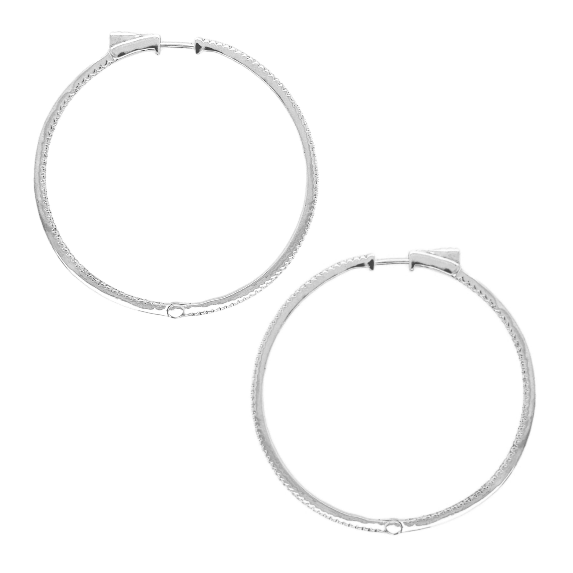 Sterling Silver Round 2 Inch 1.25mm Hoop - HK Jewels