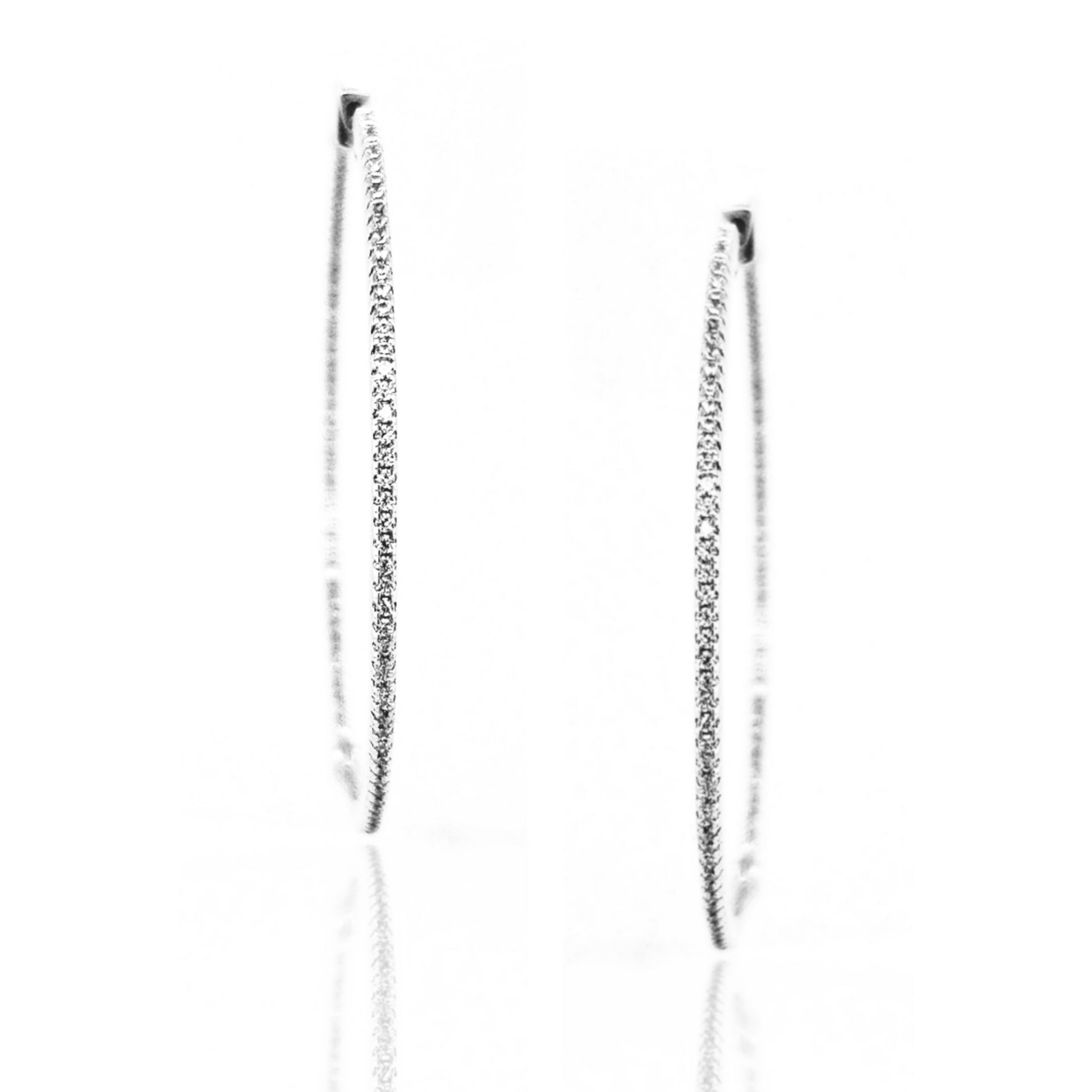 Sterling Silver Round 2 Inch 1.25mm Hoop - HK Jewels