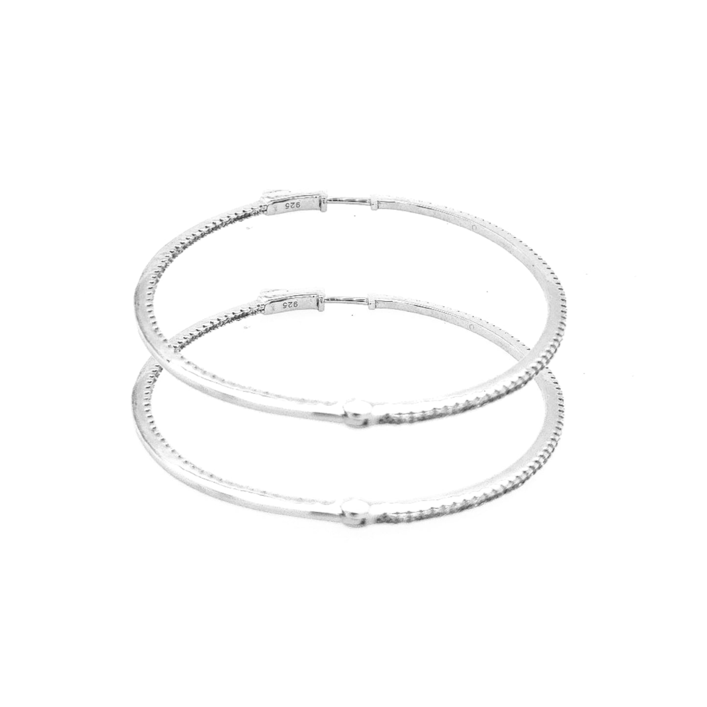 Sterling Silver Round 2 Inch 1.25mm Hoop - HK Jewels