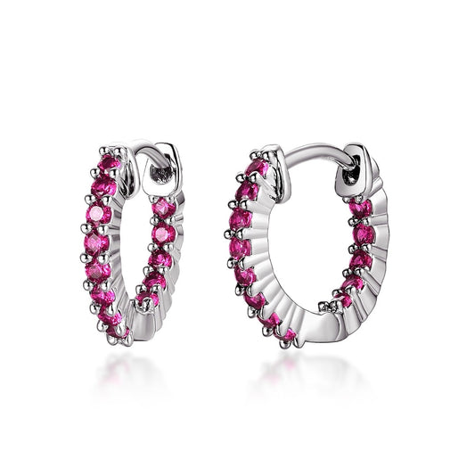 Surgical Steel Small CZ Huggies Earrings - HK Jewels