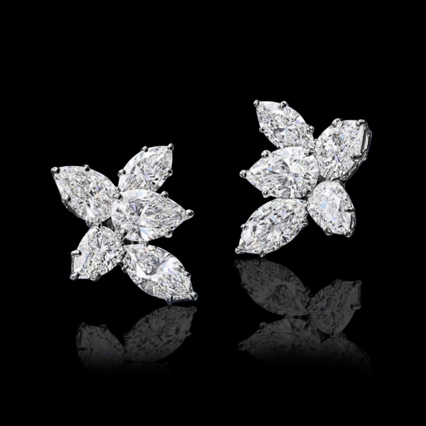 Sterling Silver Design CZ Stud Earring - HK Jewels