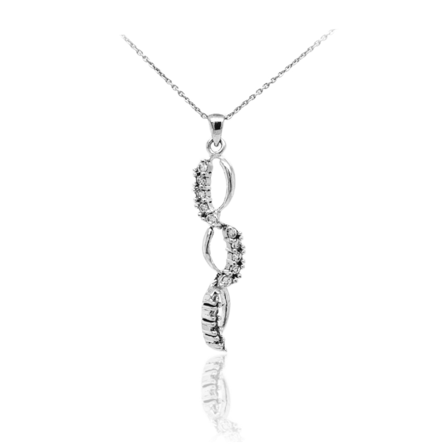 Sterling Silver CZ Marquis Pendant - HK Jewels