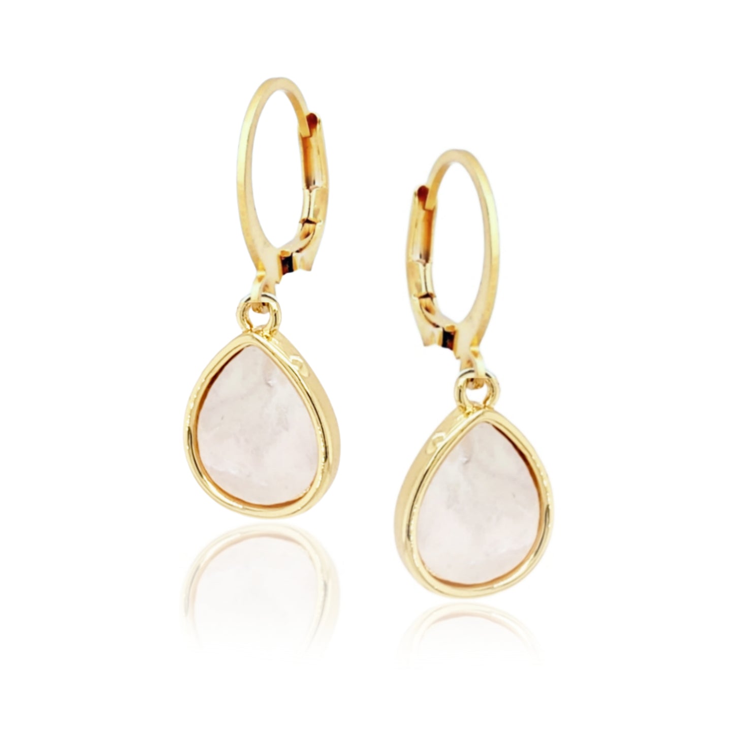 Surgical Steel Mother of Pearl Teardrop Earrings - HK Jewels