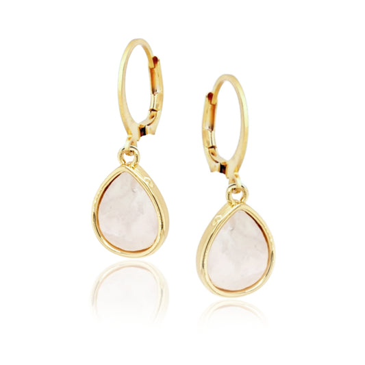 Surgical Steel Mother of Pearl Teardrop Earrings - HK Jewels