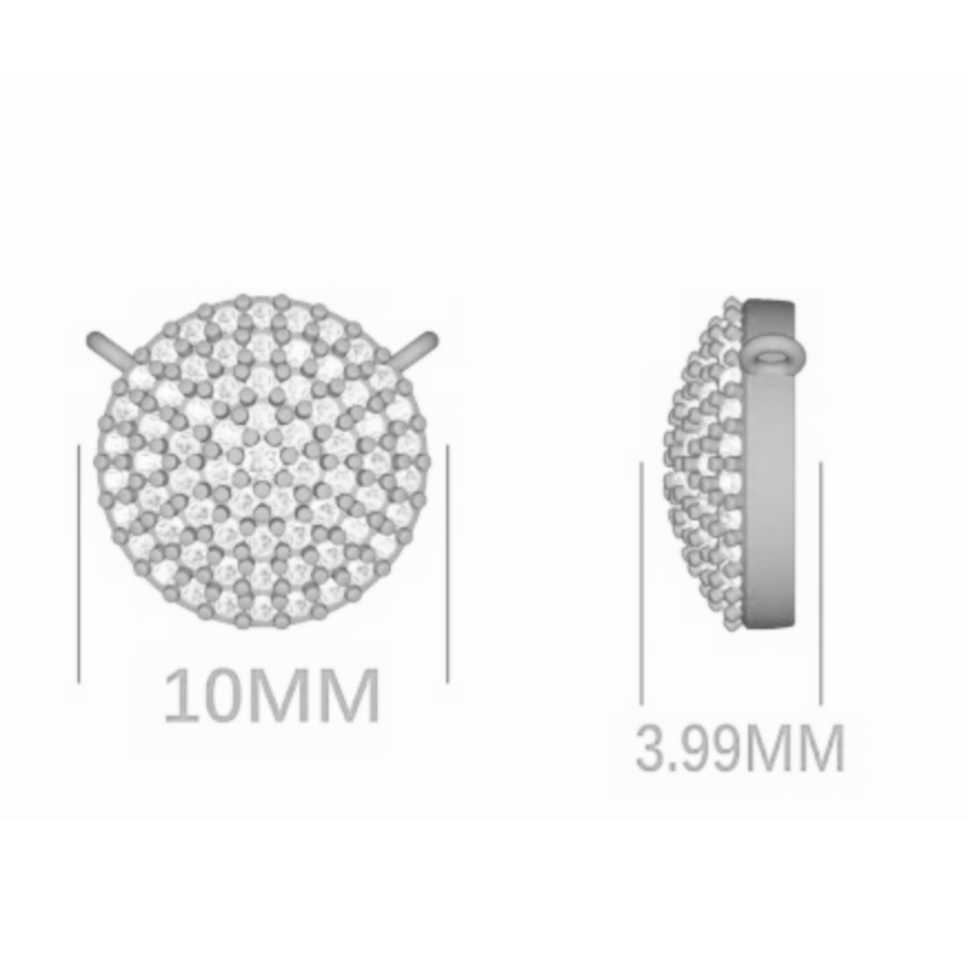 Sterling Silver Micropave Solitaire Necklace - HK Jewels