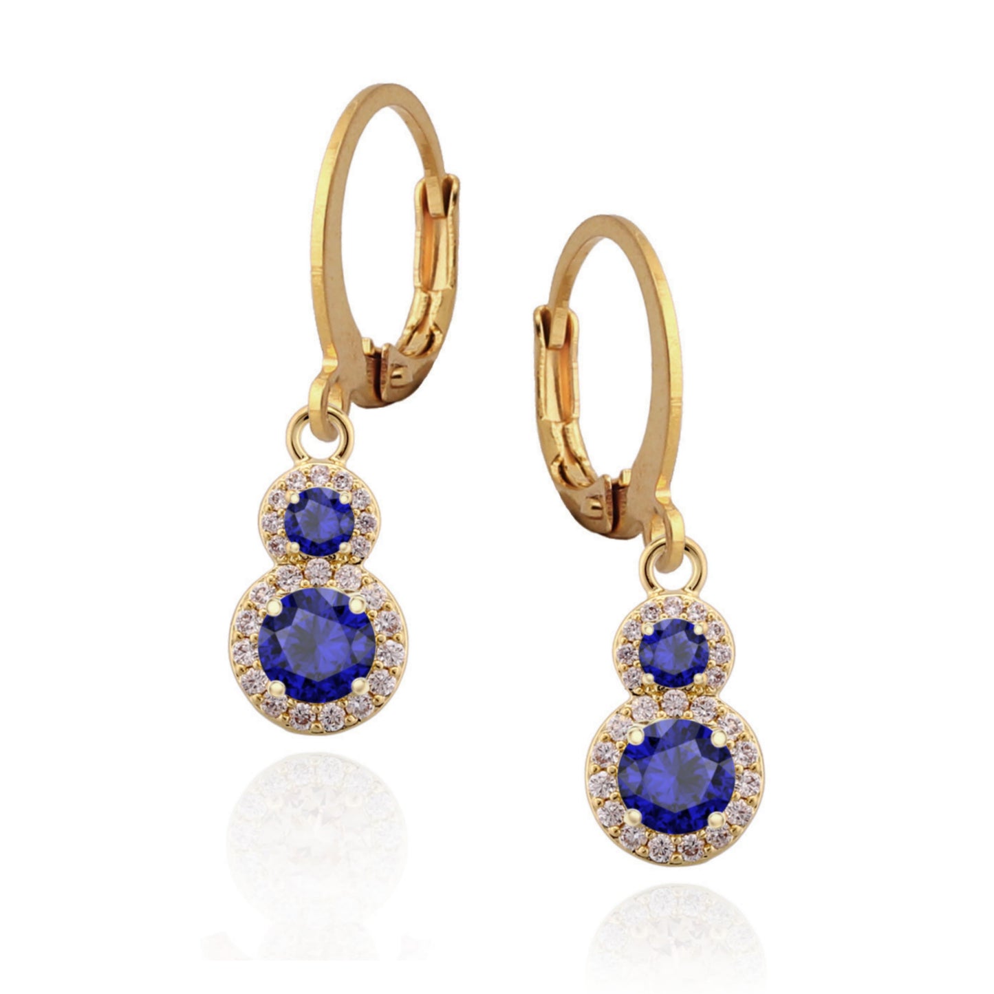 Surgical Steel Double Solitaire Stone Earring - HK Jewels