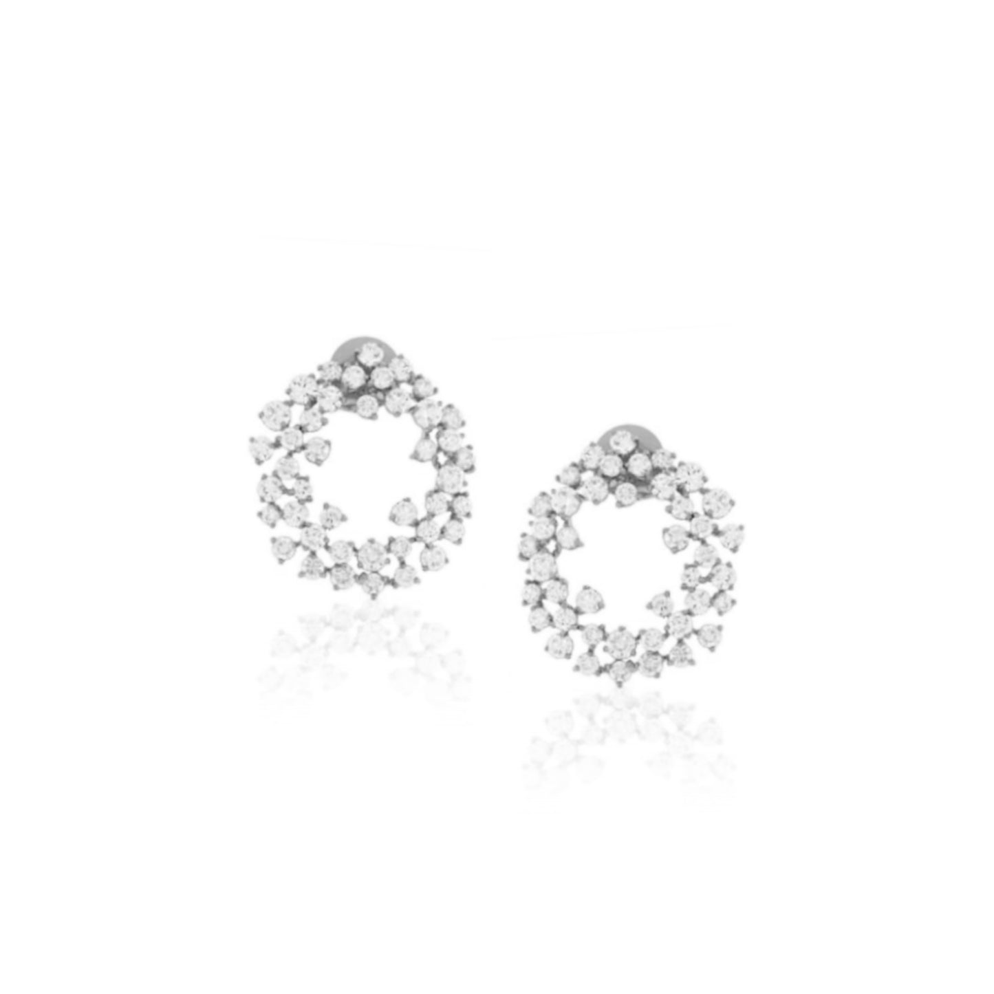 Sterling Silver Sprinkled CZ Earring - HK Jewels