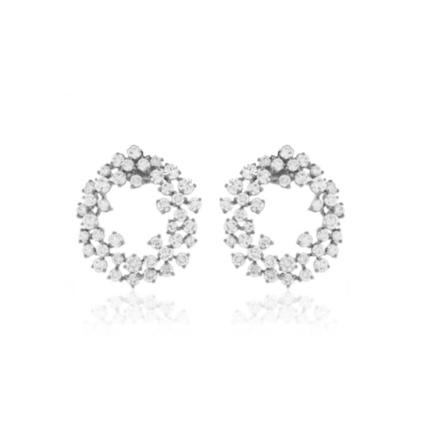 Sterling Silver Sprinkled CZ Earring - HK Jewels