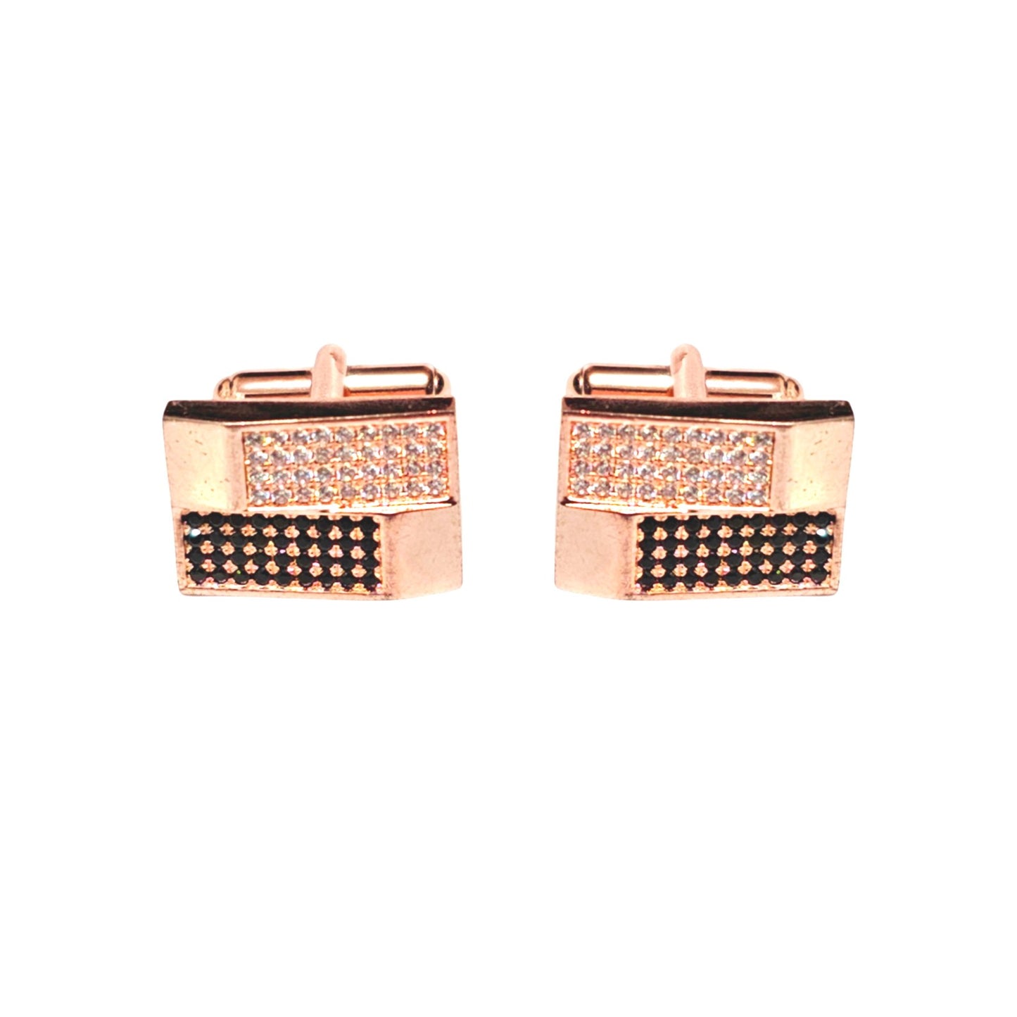 Rose Gold Plated Sterling Silver Cufflinks