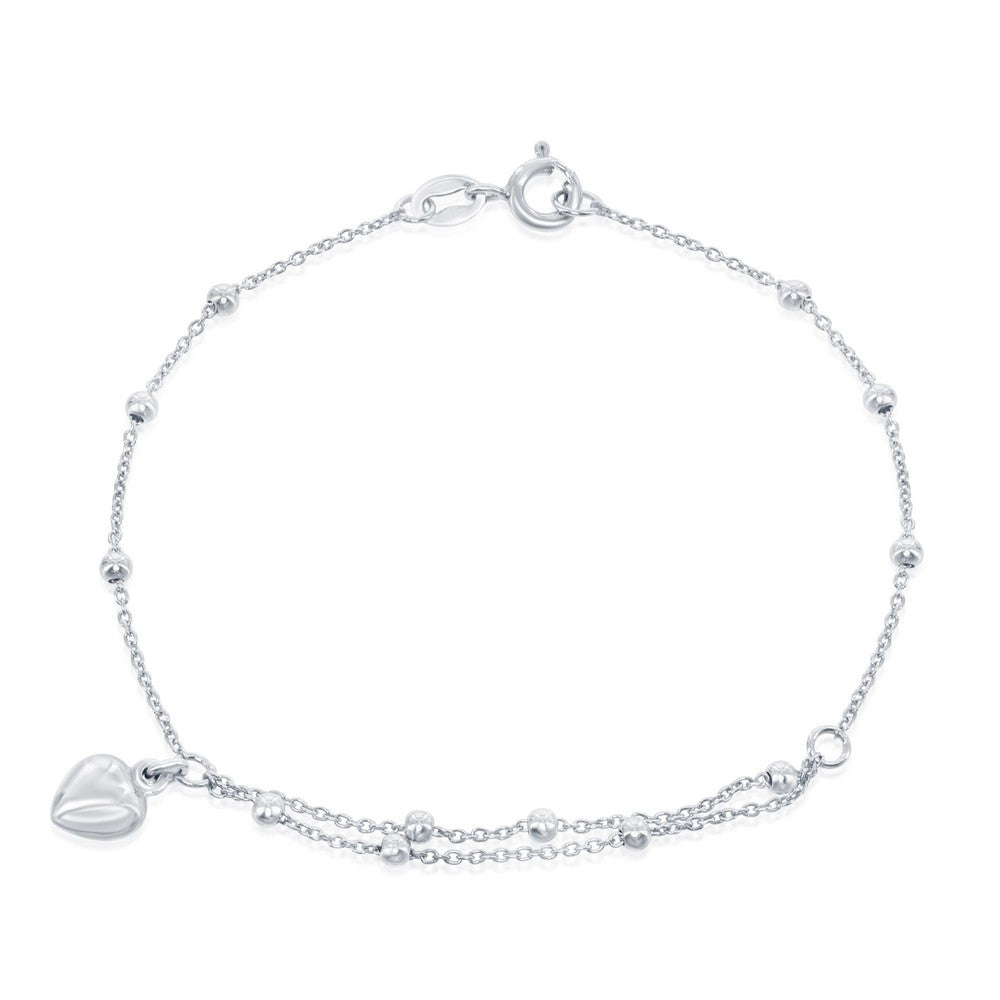 Sterling Silver Heart Bracelet
