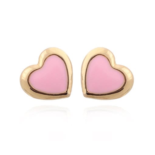 Surgical Steel Enamel Heart Studs - HK Jewels