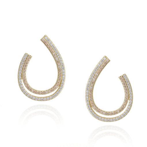 Open Teardrop Drop-Stud Earring - HK Jewels