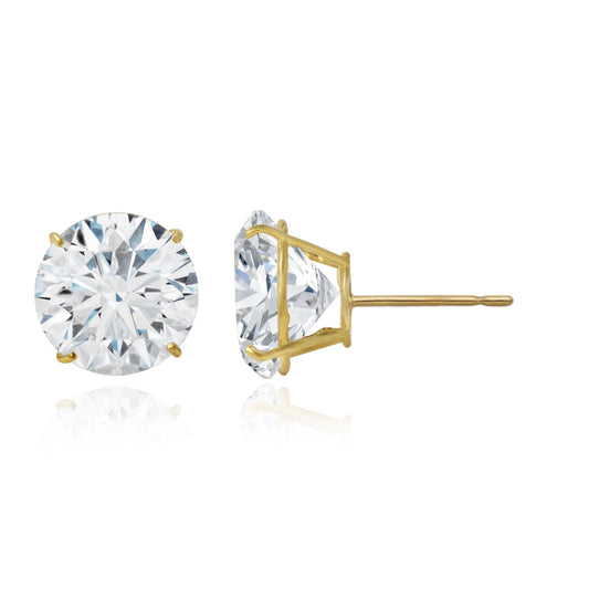 14k Gold CZ  Earrings