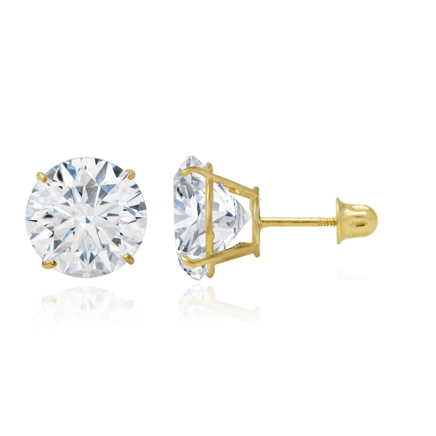 14k Gold CZ Earrings