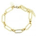 GOLD PLATED PAPER CLIP CHAIN BRACELET - HK Jewels