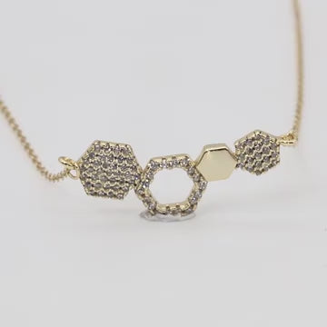 Sterling Silver Small Geometric Bar Necklace