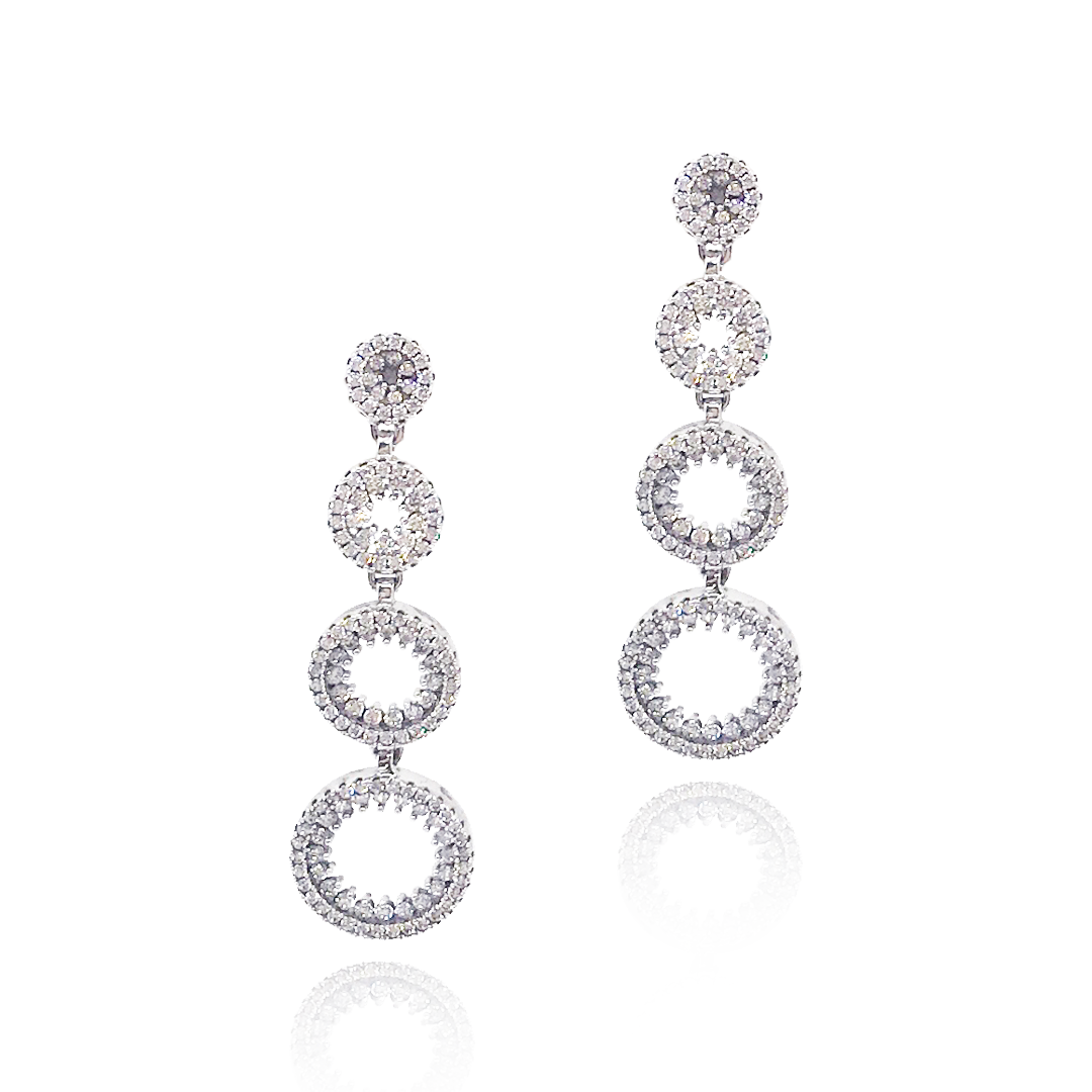Sterling Silver Circle Earrings - HK Jewels