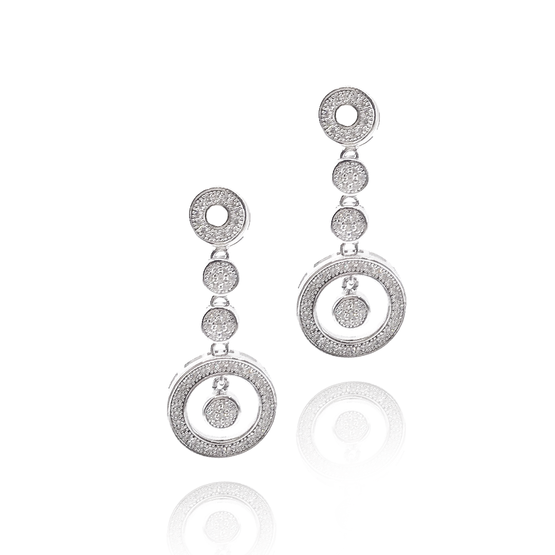 Sterling Silver Circle Earrings - HK Jewels